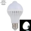 E27 7W 16 LEDs SMD 5730 450LM Infrared Motion Sensor LED Light Bulb, Sensor Distance: 4-6m, AC 220V (White Light)