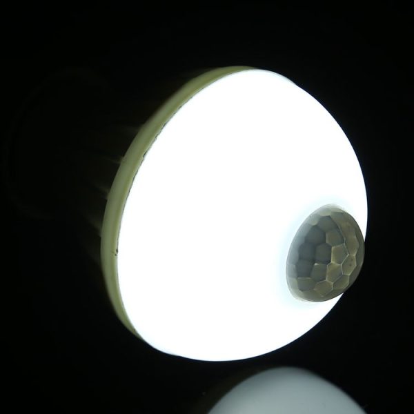 E27 7W 16 LEDs SMD 5730 450LM Infrared Motion Sensor LED Light Bulb, Sensor Distance: 4-6m, AC 220V (White Light) - Image 4