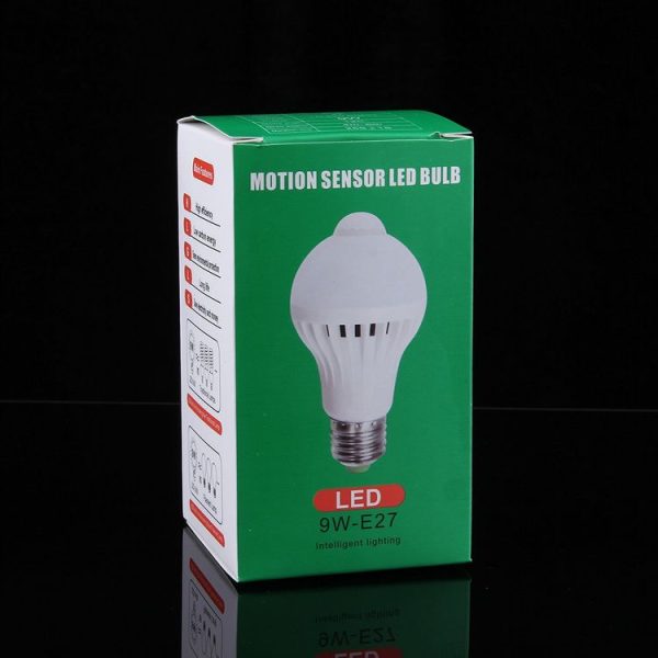 E27 9W Infrared Motion Sensor LED Light Bulb, Sensor Distance: 4-6m, AC 85-265V - Image 8