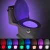 Pikachu Elf Ball Style Motion Activated Sensor Night Light, Detector for Home Toilet Bathroom Seat, Multi-mode 7 Color Light (Grey)