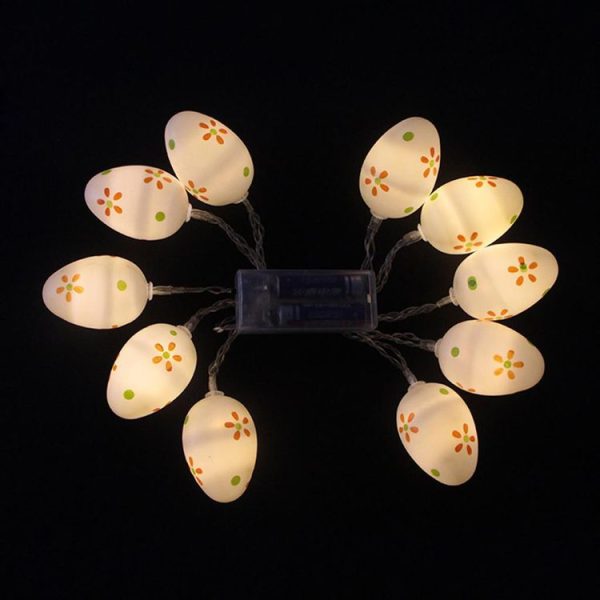 10 Bulbs LED Cute Easter Eggs Decorative Lamp Holiday Decorative Light Bulbs (Warm White) - Image 3