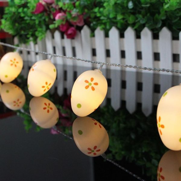 10 Bulbs LED Cute Easter Eggs Decorative Lamp Holiday Decorative Light Bulbs (Warm White) - Image 4