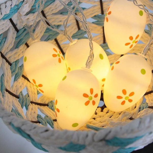10 Bulbs LED Cute Easter Eggs Decorative Lamp Holiday Decorative Light Bulbs (Warm White) - Image 5