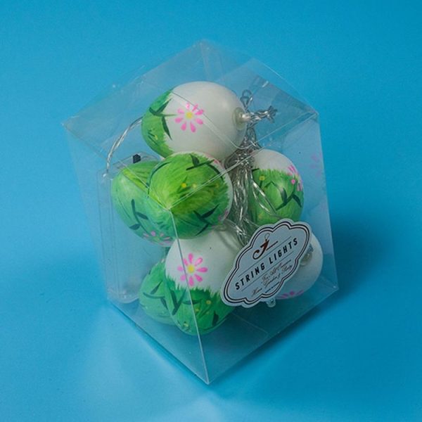 10 Bulbs LED Cute Easter Eggs Decorative Lamp Holiday Decorative Light Bulbs (Green Light) - Image 4