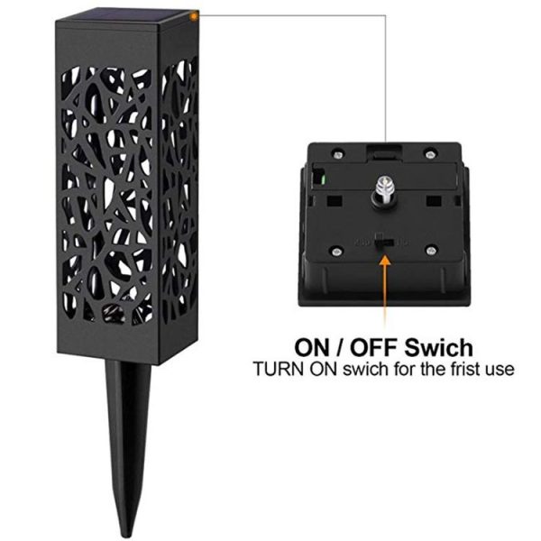 Outdoor Hollowing Out Solar Energy Garden Lawn Lamp (Warm White) - Image 4