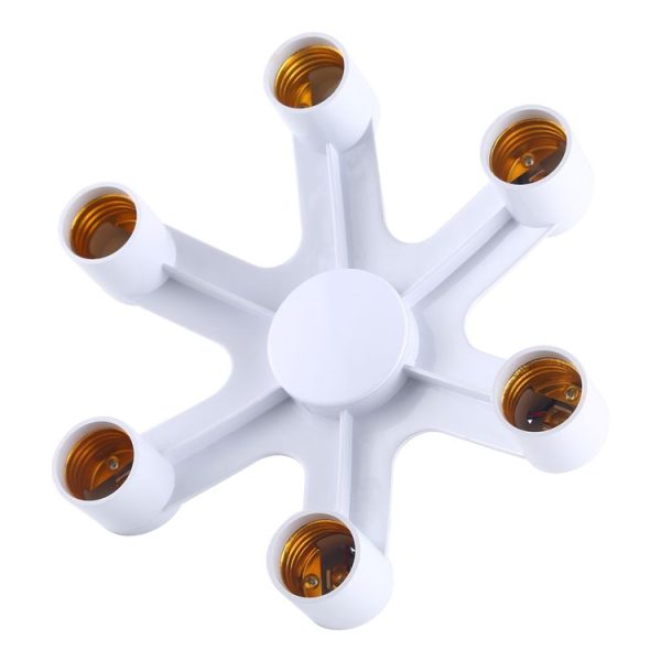 1 to 6 E27 Standard Lamp Holder Base Converter LED Light Bulbs Socket Adapter - Image 3