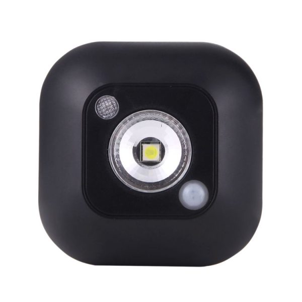 White Light Mini Human Body Motion Induction Ceiling Night Light, Porch Wall Lamps for Cabinets / Bedroom / Bathroom / Living Room, Sensor Distance: 2-3m (Black) - Image 2
