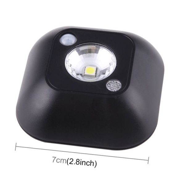 White Light Mini Human Body Motion Induction Ceiling Night Light, Porch Wall Lamps for Cabinets / Bedroom / Bathroom / Living Room, Sensor Distance: 2-3m (Black) - Image 4