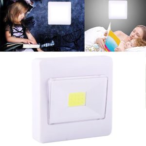 Mini White Light COB LED Wall Light, Switch Night Light Lamp