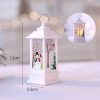 White Snowman Pattern Christmas Simulation Flame LED Lamp Desktop Decoration - Image 2