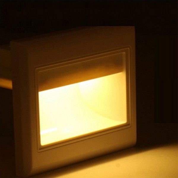 YK2306 Warm White Light Motion Sensor COB LED Wall Light for Stairs Step Corner, AC 85-265V - Image 5