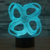 Four Circle Abstract Style 3D Touch Switch Control LED Light, 7 Color Discoloration Creative Visual Stereo Lamp Desk Lamp Night Light - Image 11