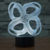 Four Circle Abstract Style 3D Touch Switch Control LED Light, 7 Color Discoloration Creative Visual Stereo Lamp Desk Lamp Night Light - Image 13