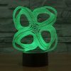 Four Circle Abstract Style 3D Touch Switch Control LED Light, 7 Color Discoloration Creative Visual Stereo Lamp Desk Lamp Night Light - Image 8