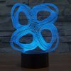 Four Circle Abstract Style 3D Touch Switch Control LED Light, 7 Color Discoloration Creative Visual Stereo Lamp Desk Lamp Night Light - Image 9