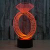 Diamond Ring Style 3D Touch Switch Control LED Light, 7 Color Discoloration Creative Visual Stereo Lamp Desk Lamp Night Light - Image 7