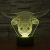 Cow Style 3D Touch Switch Control LED Light, 7 Colour Discoloration Creative Visual Stereo Lamp Desk Lamp Night Light - Image 10