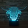 Cow Style 3D Touch Switch Control LED Light, 7 Colour Discoloration Creative Visual Stereo Lamp Desk Lamp Night Light - Image 11