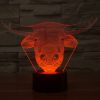 Cow Style 3D Touch Switch Control LED Light, 7 Colour Discoloration Creative Visual Stereo Lamp Desk Lamp Night Light - Image 7