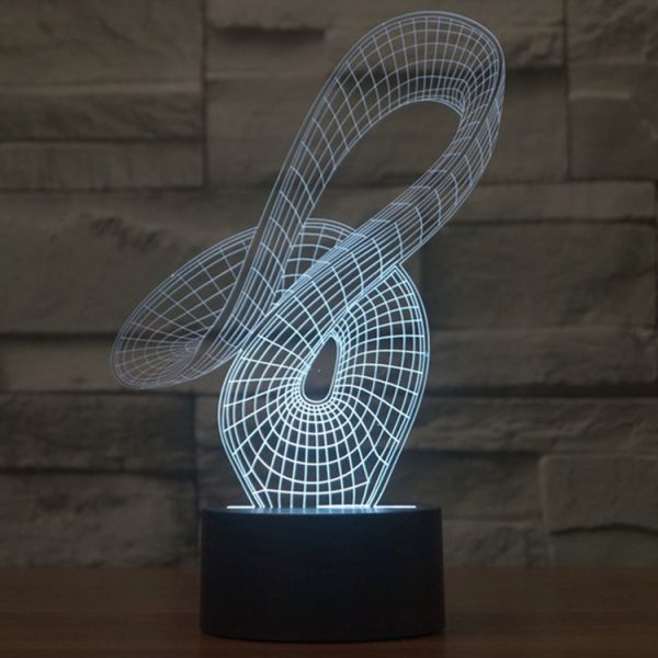 Abstract Style 3D Touch Switch Control LED Light, 7 Color Discoloration Creative Visual Stereo Lamp Desk Lamp Night Light - Image 13