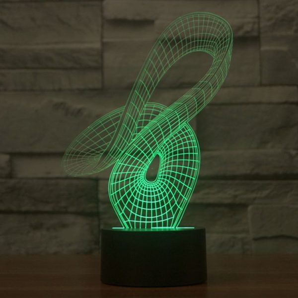 Abstract Style 3D Touch Switch Control LED Light, 7 Color Discoloration Creative Visual Stereo Lamp Desk Lamp Night Light - Image 8