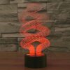 Spiral Style 3D Touch Switch Control LED Light, 7 Color Discoloration Creative Visual Stereo Lamp Desk Lamp Night Light - Image 7