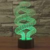Spiral Style 3D Touch Switch Control LED Light, 7 Color Discoloration Creative Visual Stereo Lamp Desk Lamp Night Light - Image 8