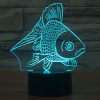 Goldfish Style 3D Touch Switch Control LED Light, 7 Color Discoloration Creative Visual Stereo Lamp Desk Lamp Night Light - Image 11