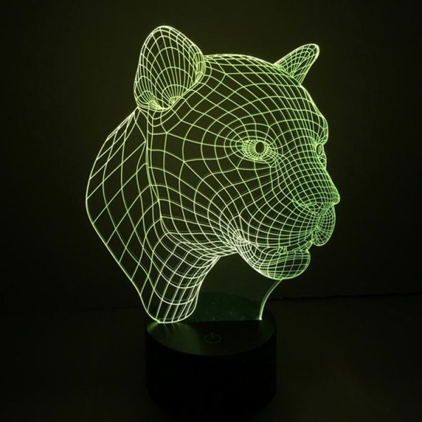 Leopard Style 3D Touch Switch Control LED Light, 7 Color Discoloration Creative Visual Stereo Lamp Desk Lamp Night Light - Image 10