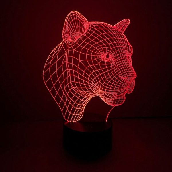 Leopard Style 3D Touch Switch Control LED Light, 7 Color Discoloration Creative Visual Stereo Lamp Desk Lamp Night Light - Image 7