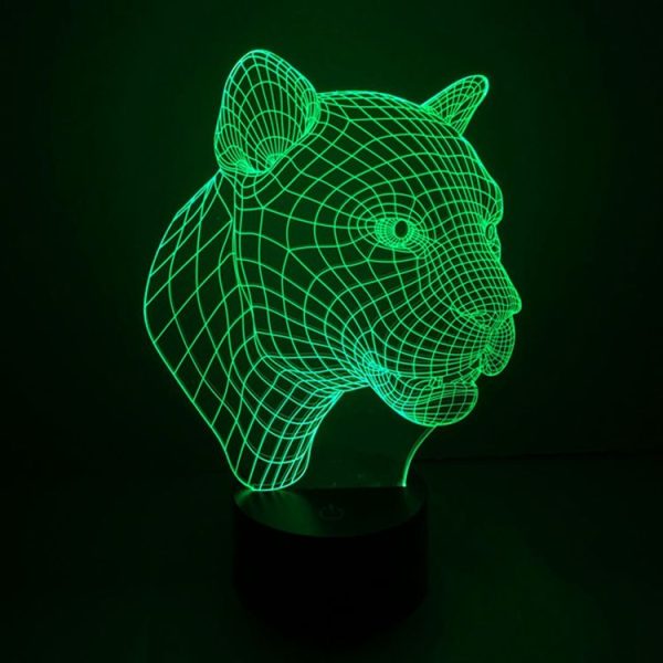 Leopard Style 3D Touch Switch Control LED Light, 7 Color Discoloration Creative Visual Stereo Lamp Desk Lamp Night Light - Image 8