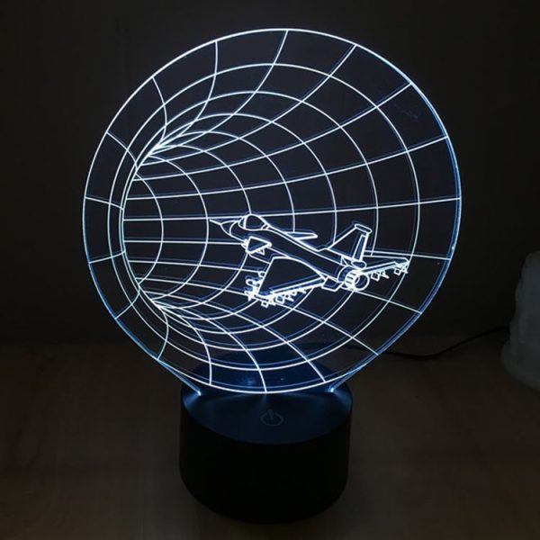 Time Machine Style 3D Touch Switch Control LED Light, 7 Color Discoloration Creative Visual Stereo Lamp Desk Lamp Night Light - Image 10
