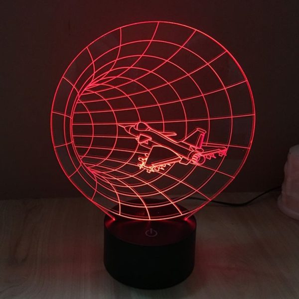 Time Machine Style 3D Touch Switch Control LED Light, 7 Color Discoloration Creative Visual Stereo Lamp Desk Lamp Night Light - Image 11