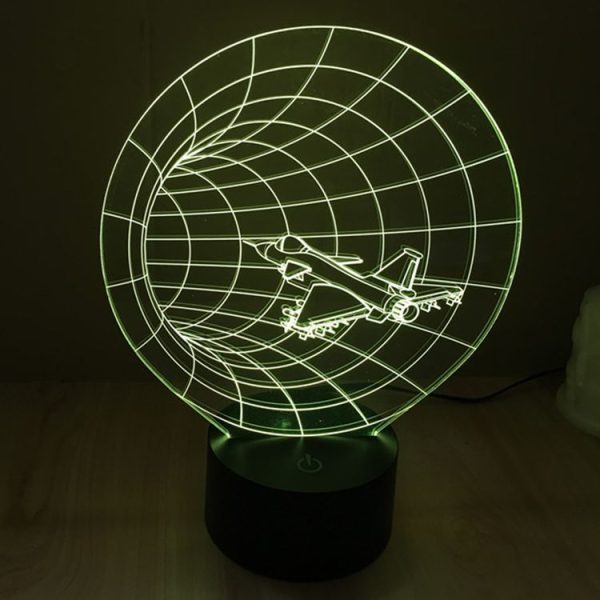 Time Machine Style 3D Touch Switch Control LED Light, 7 Color Discoloration Creative Visual Stereo Lamp Desk Lamp Night Light - Image 9