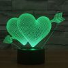 Arrow Through Heart Style 3D Touch Switch Control LED Light, 7 Colour Discoloration Creative Visual Stereo Lamp Desk Lamp Night Light - Image 8