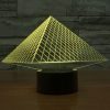 Pyramid Style 3D Touch Switch Control LED Light, 7 Colour Discoloration Creative Visual Stereo Lamp Desk Lamp Night Light - Image 10