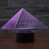 Pyramid Style 3D Touch Switch Control LED Light, 7 Colour Discoloration Creative Visual Stereo Lamp Desk Lamp Night Light - Image 12