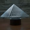 Pyramid Style 3D Touch Switch Control LED Light, 7 Colour Discoloration Creative Visual Stereo Lamp Desk Lamp Night Light - Image 13