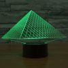Pyramid Style 3D Touch Switch Control LED Light, 7 Colour Discoloration Creative Visual Stereo Lamp Desk Lamp Night Light - Image 7