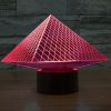 Pyramid Style 3D Touch Switch Control LED Light, 7 Colour Discoloration Creative Visual Stereo Lamp Desk Lamp Night Light - Image 8