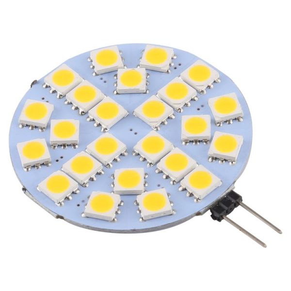 G4 24 LEDs SMD 5050 288LM 2800-3200K Stepless Dimming Energy Saving Light Pin Base Lamp Bulb, DC 12V (Warm White) - Image 3