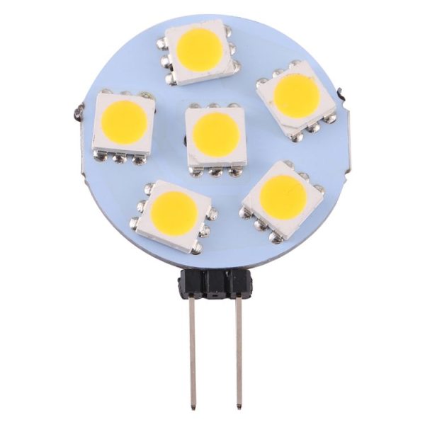 G4 6 LEDs SMD 5050 72LM 2800-3200K Stepless Dimming Energy Saving Light Pin Base Lamp Bulb, DC 12V (Warm White) - Image 2