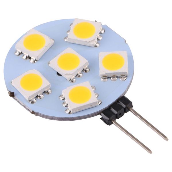 G4 6 LEDs SMD 5050 72LM 2800-3200K Stepless Dimming Energy Saving Light Pin Base Lamp Bulb, DC 12V (Warm White) - Image 3