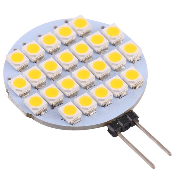 G4 24 LEDs SMD 3528 168LM 2800-3200K Stepless Dimming Energy Saving Light Pin Base Lamp Bulb, DC 12V (Warm White) - Image 3