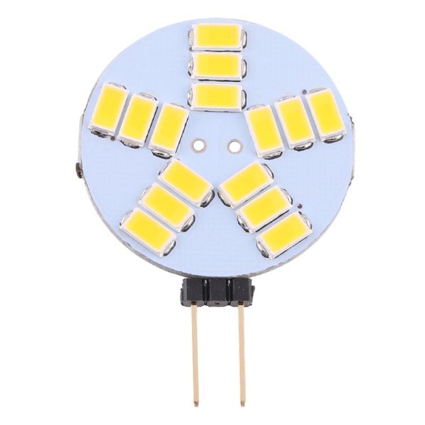G4 15 LEDs SMD 5730 400LM 2800-3200K Stepless Dimming Energy Saving Light Pin Base Lamp Bulb, DC 12V (Warm White) - Image 2