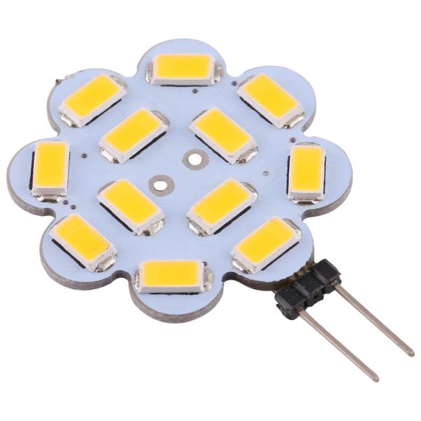 G4 12 LEDs SMD 5730 240LM 2800-3200K Plum Flower Shape Stepless Dimming Energy Saving Light Pin Base Lamp Bulb, DC 12V (Warm White) - Image 3