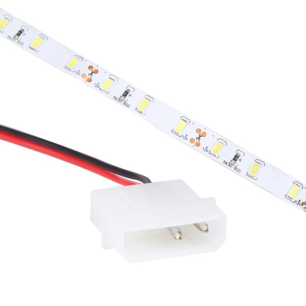 1m Bare Board 5730 SMD LED White Light Computer Host Rope Light, DC 12V - Image 3