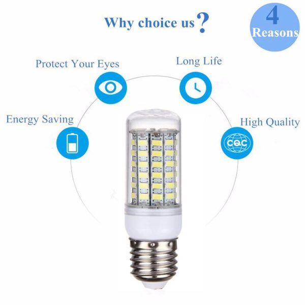 E27 5.5W LED Corn Light, 69 LEDs SMD 5730 Bulb, AC 220V - Image 7