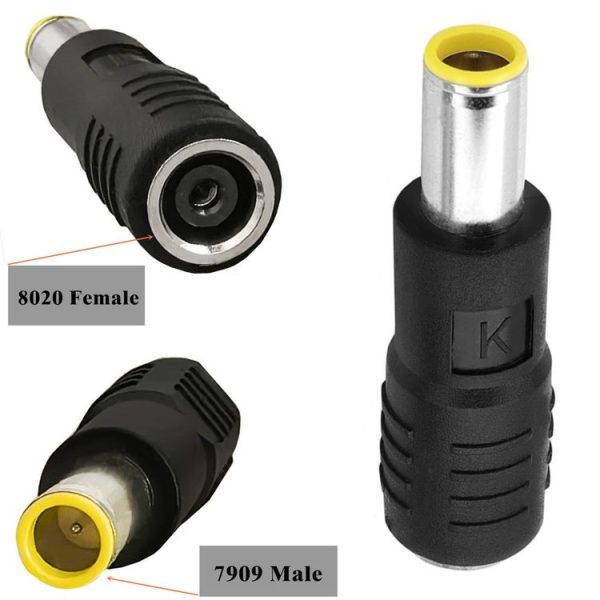 DC 8.0mm x 2.0mm Female to DC 7.9mm x 0.9mm Male Adapter for Solar Panels (Black) - Image 4