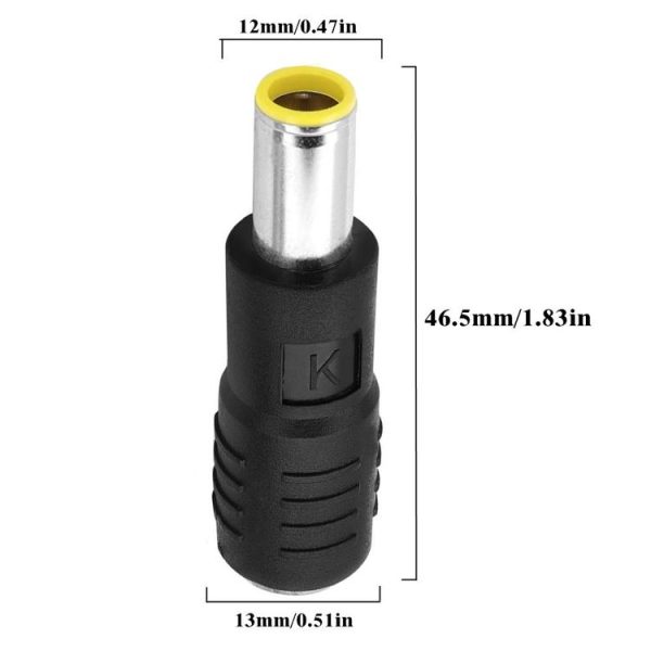 DC 8.0mm x 2.0mm Female to DC 7.9mm x 0.9mm Male Adapter for Solar Panels (Black) - Image 5